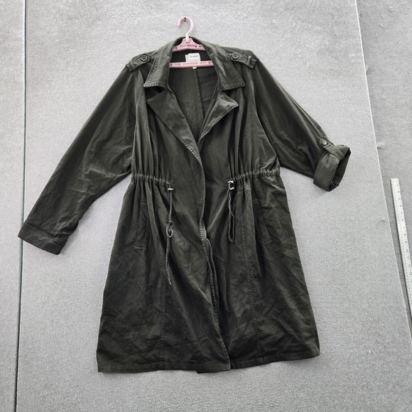 torrid Jackets & Blazers - Torrid Women Jacket 4 Green Twill Drapey Open Front Draker Trench Coat